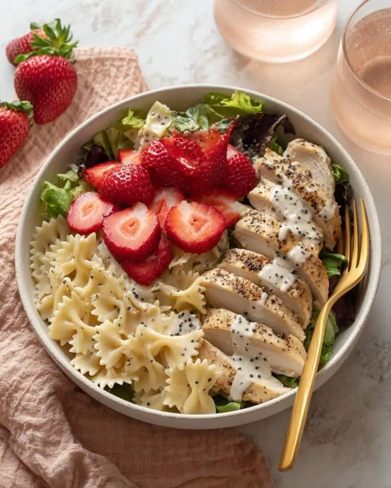 Creamy Strawberry Feta Pasta Salad Recipe
