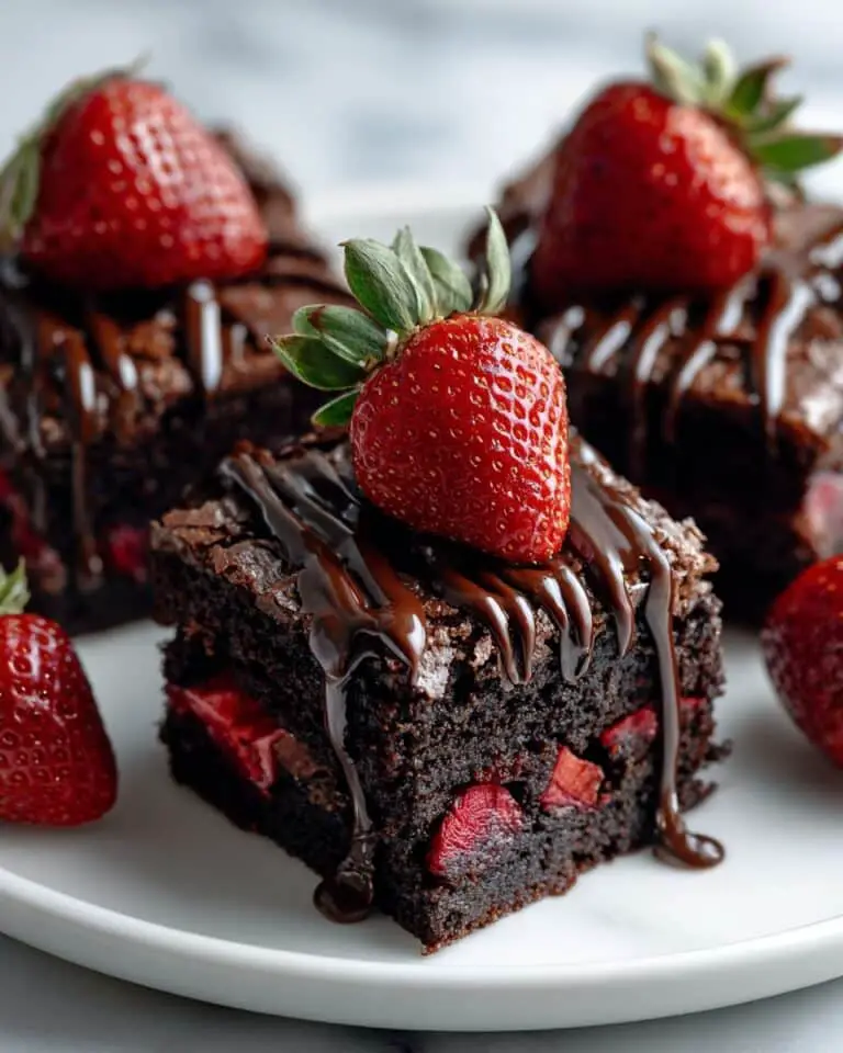 Chocolate Covered Strawberry Brownies Recipe