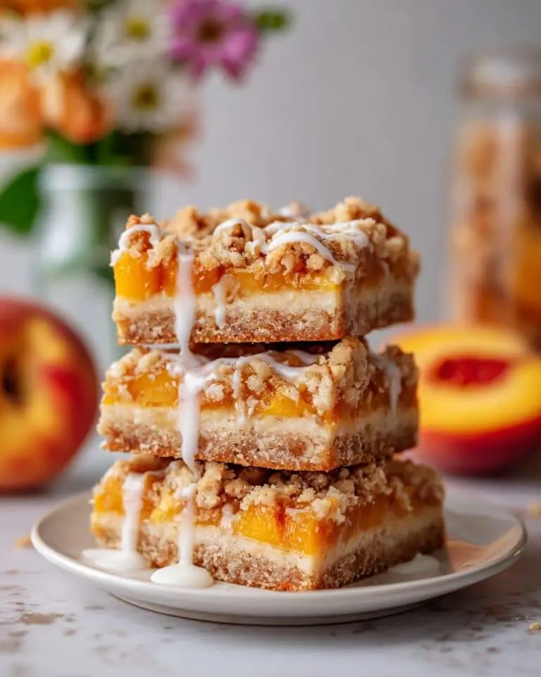 Peach Pie Crumb Bars Recipe