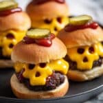 Cheeseburger Skulls Halloween Dinner Recipe