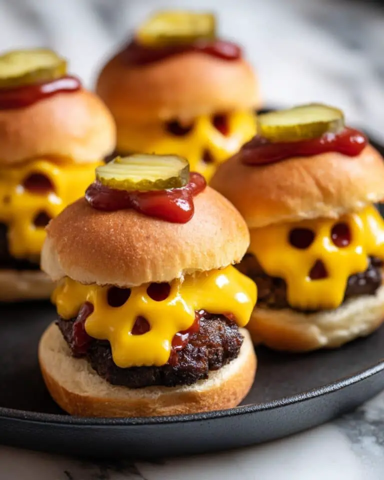 Cheeseburger Skulls Halloween Dinner Recipe
