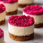 Mini Cheesecake Bites with Dried Strawberries and Crispy Rice Recipe