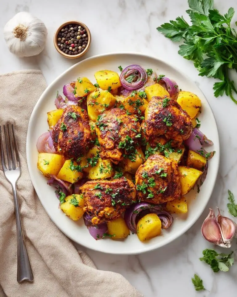 One-Pan Garlic Chicken and Potatoes Recipe