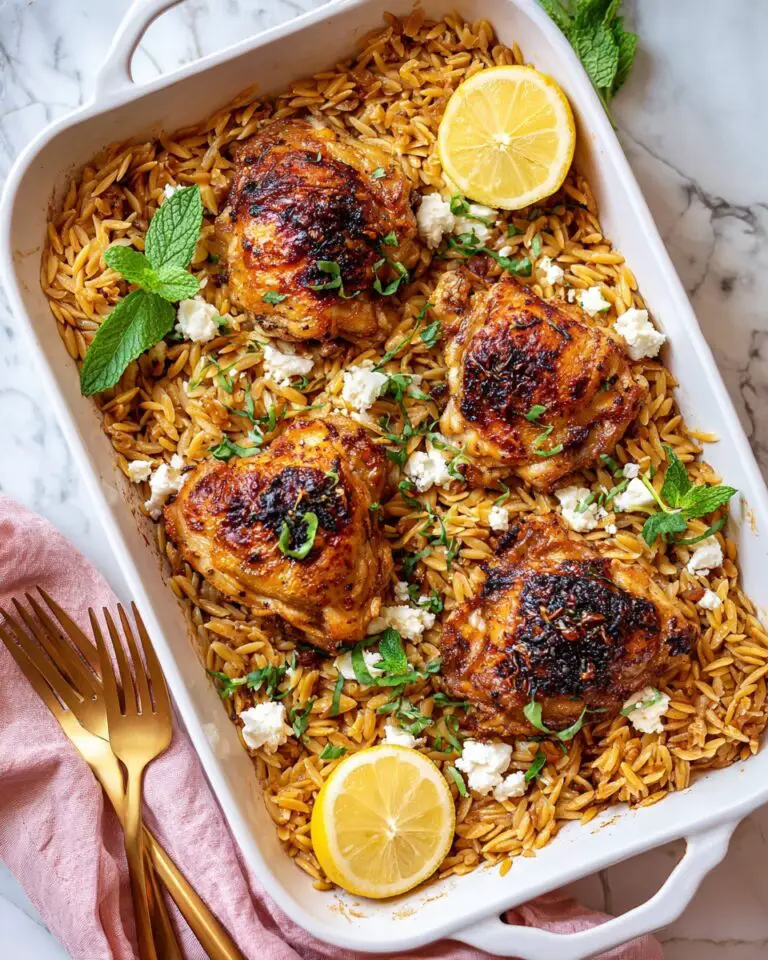 One-Pan Greek Chicken and Risoni (Orzo) Bake Recipe