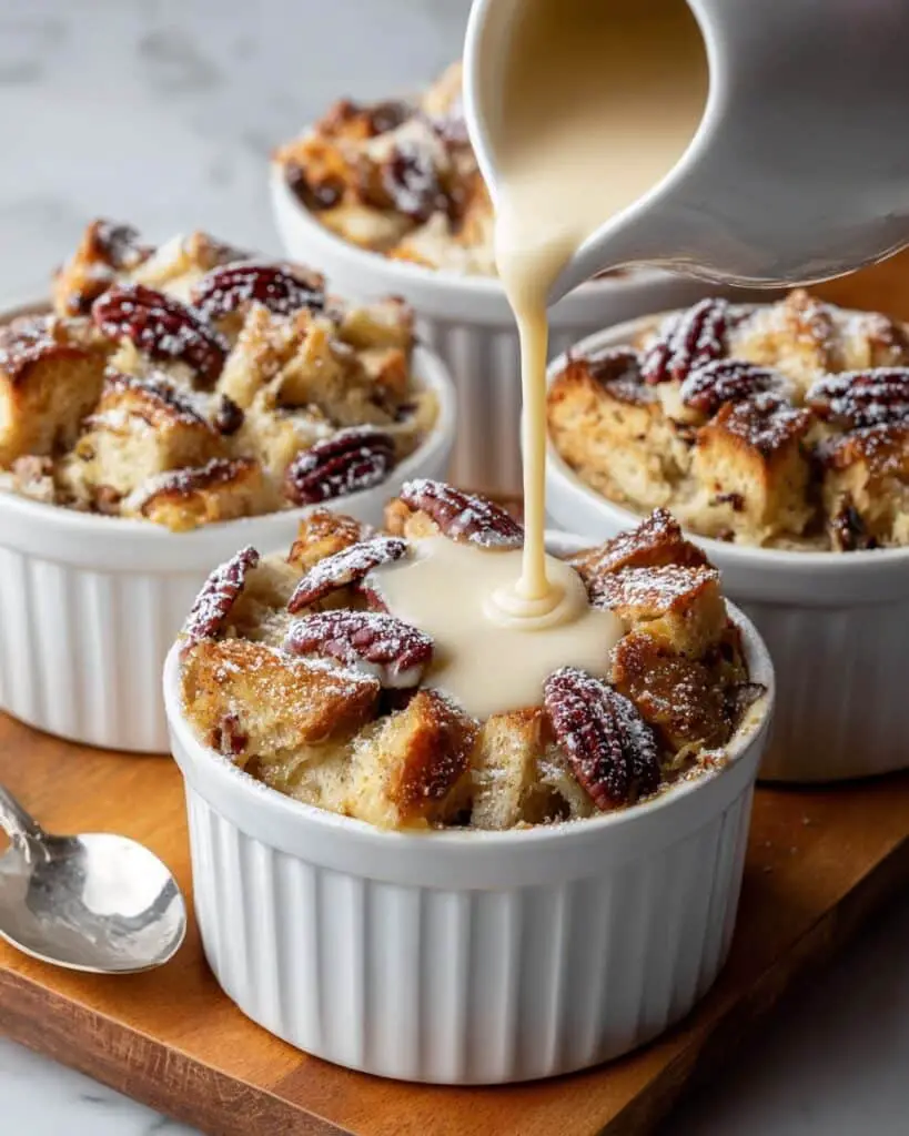 Espresso Orange Brioche Bread Pudding with Hazelnut Vanilla Sauce Recipe