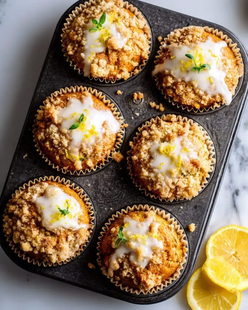 Lemon Orange Honey Muffins with Thyme Crumble Recipe