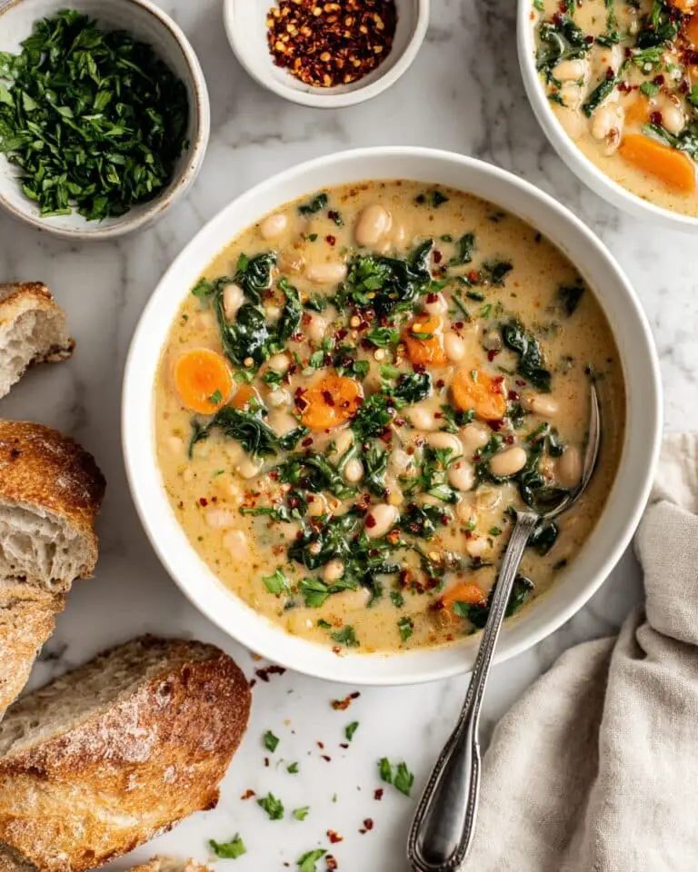 Creamy Tuscan White Bean Soup Recipe