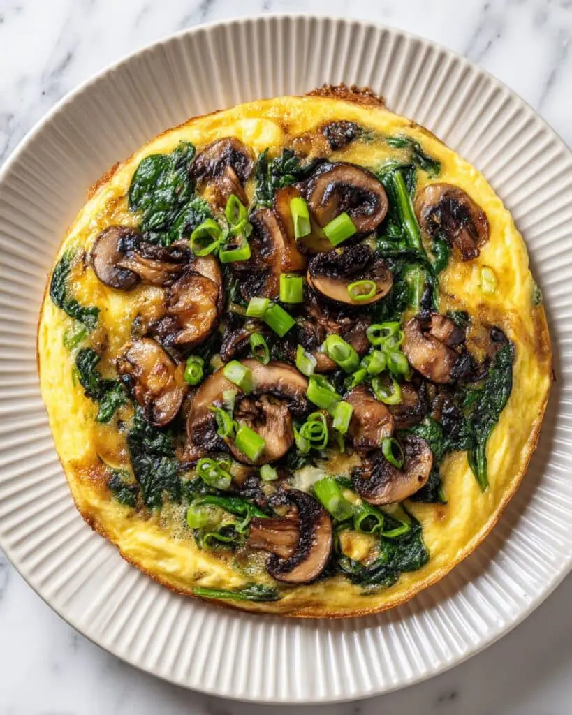 Mushroom Spinach Egg White Frittata Recipe