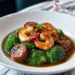 Honey Garlic Shrimp with Sausage and Broccoli Recipe