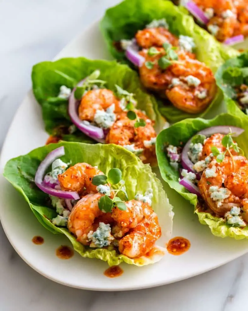Buffalo Shrimp Lettuce Wraps Recipe