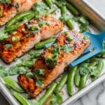 Sheet-Pan Miso Honey Salmon & Snap Peas Recipe