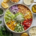 Mediterranean Chopped Salad with Creamy Feta Dill Dressing Recipe