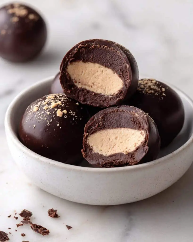 No-Bake Chocolate Peanut Butter Cheesecake Balls Recipe