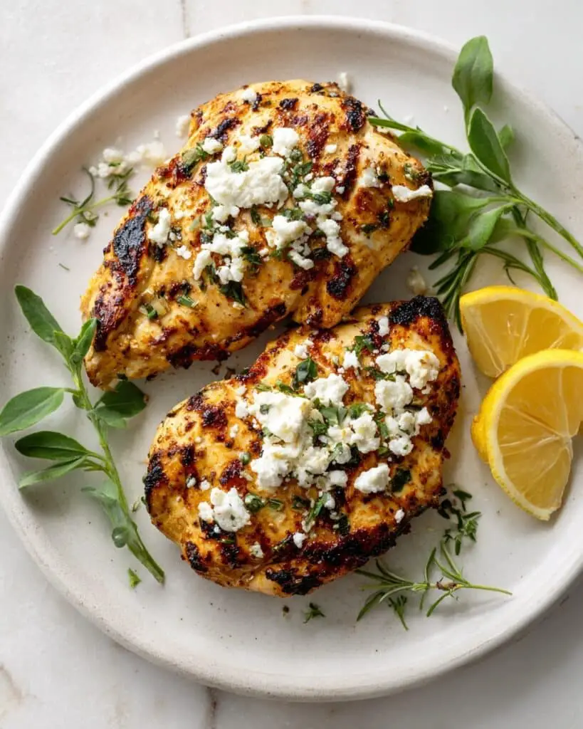 Greek Lemon Chicken with Feta Recipe