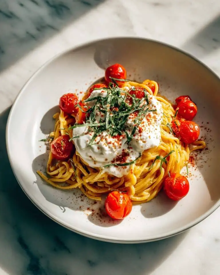 Roasted Tomato Burrata Pasta Recipe