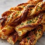Crispy Garlic Parmesan Bread Twists Recipe