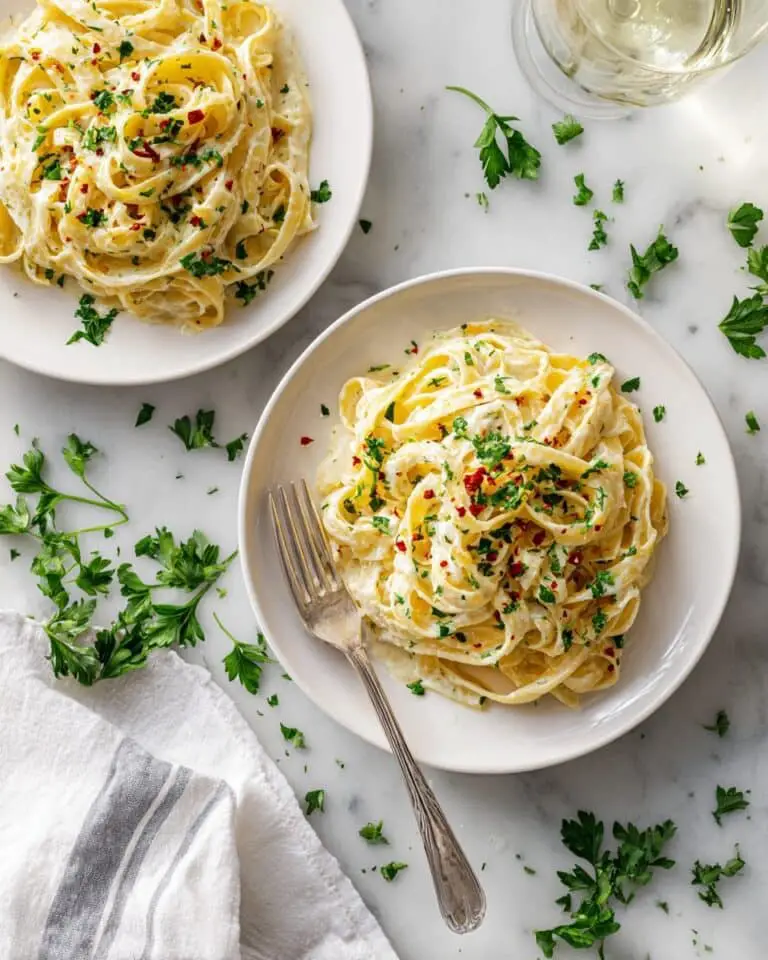 Vegan Alfredo Sauce with Fettuccine Recipe