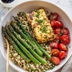 Fried Halloumi Cheese Grain Bowls (Vegetarian) Recipe