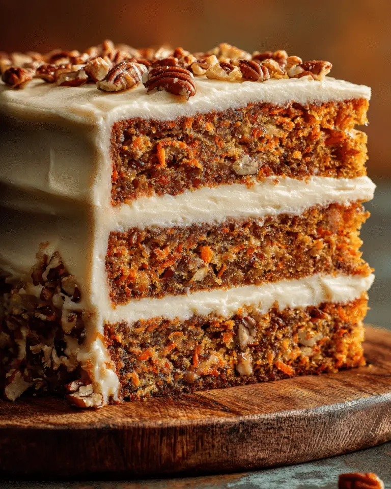 A Very Big Pumpkin Layer Cake with Toffee Pecans and Cream Cheese Frosting Recipe