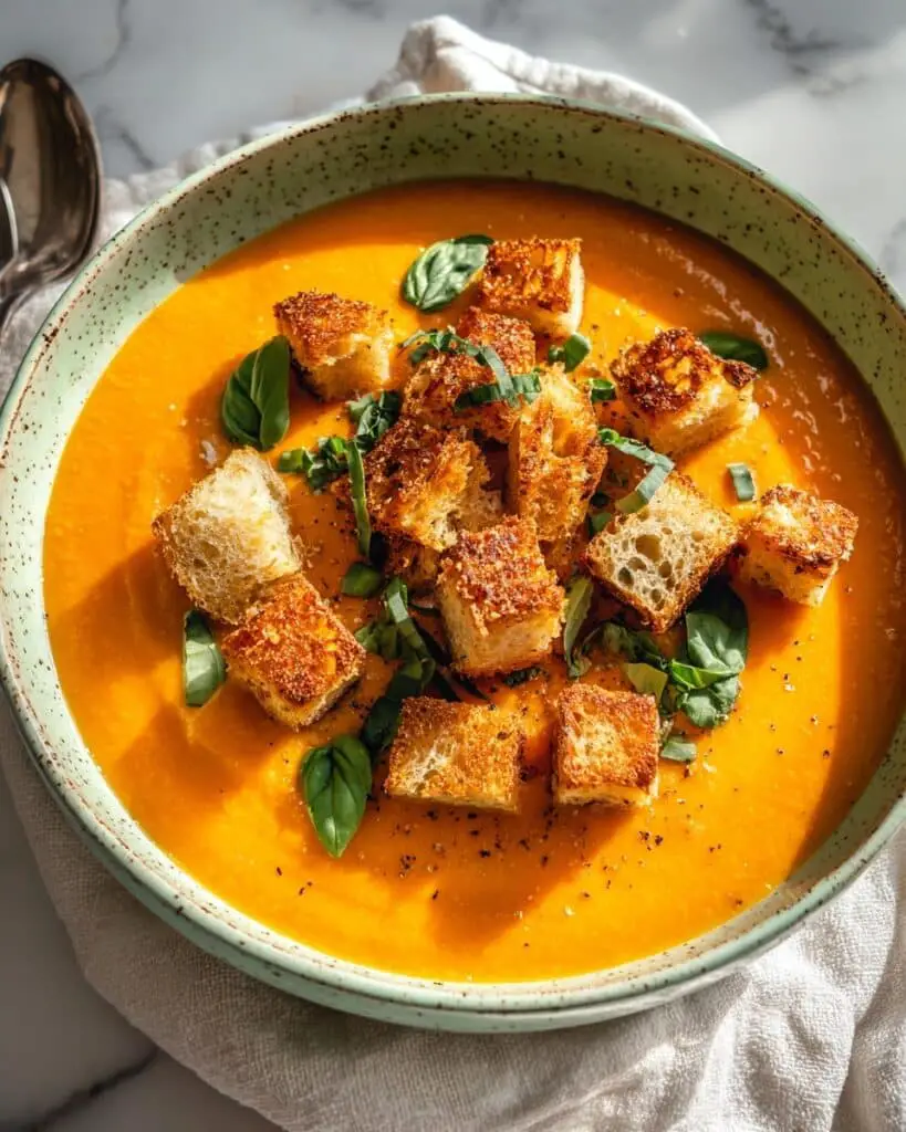 Air Fryer Roasted Tomato Soup Recipe