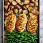 Parmesan Crusted Chicken Sheet Pan Dinner Recipe