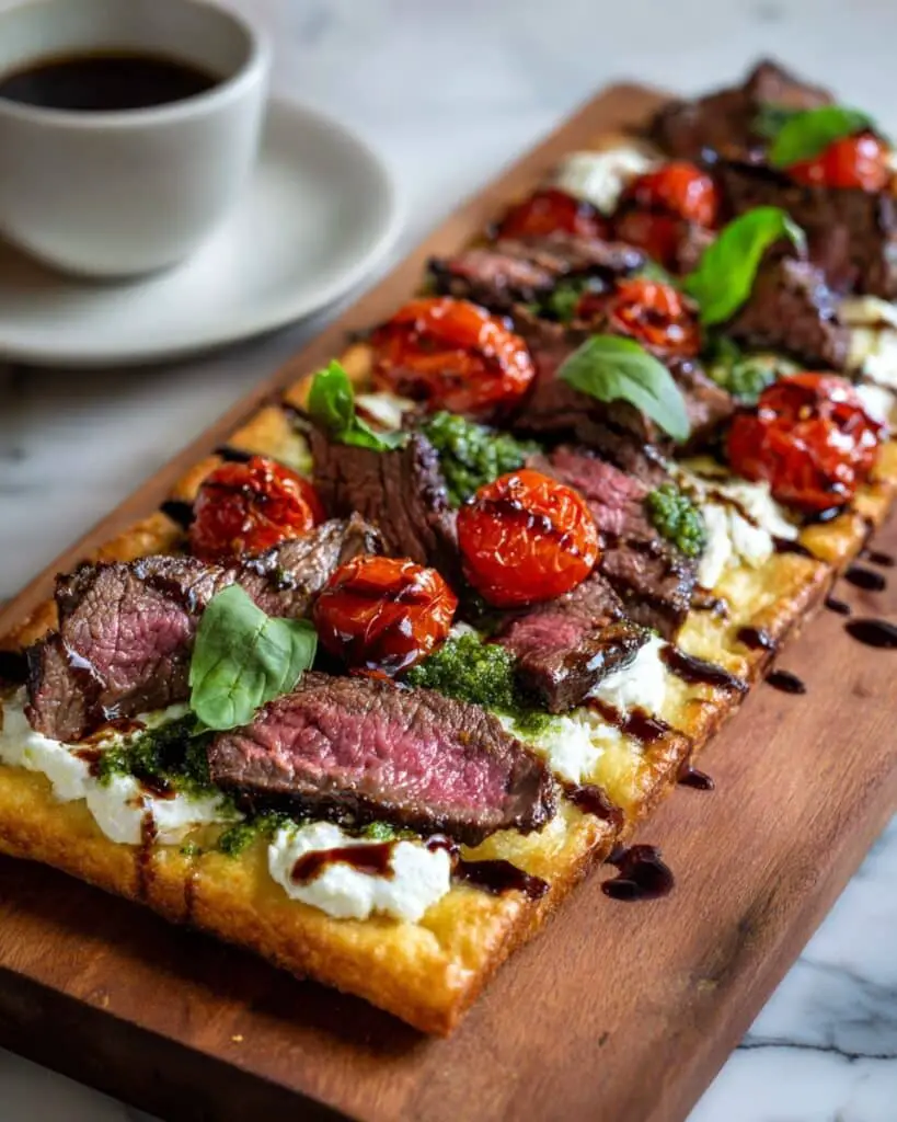 Ultimate Steak Caprese Flatbread Recipe