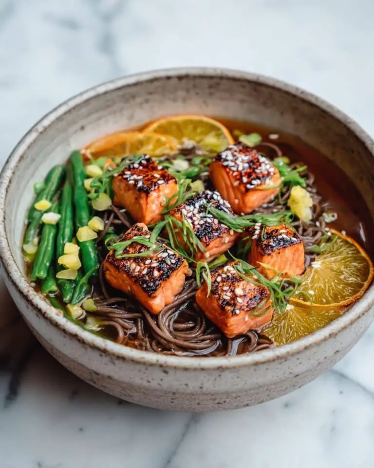 Citrus Ginger Salmon with Soba Noodle Salad Recipe