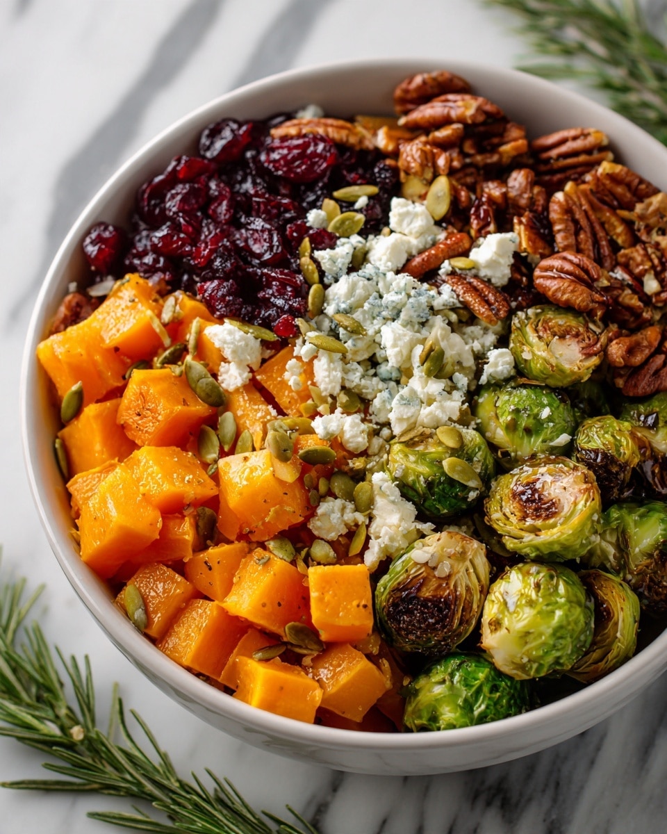 Roasted Fall Vegetables with Maple-Cinnamon Butternut Squash and Brussels Sprouts Recipe