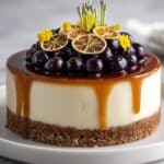 Lemon Blueberry Ricotta Cheesecake with Lemon Zest and Vanilla Wafer Crust Recipe