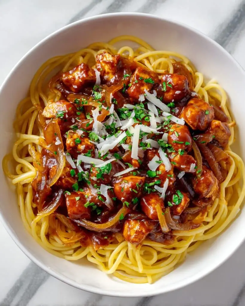 Ultimate Chicken Gravy Spaghetti Recipe