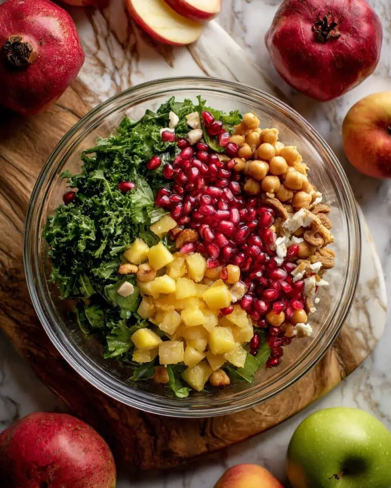 Fresh Spinach, Apple, and Pear Chopped Salad with Gorgonzola Recipe