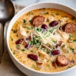 Creamy Cajun Chicken, Sausage, and Bean Soup Recipe