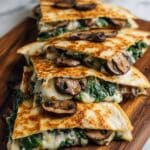Baked Spinach Mushroom Quesadillas Recipe