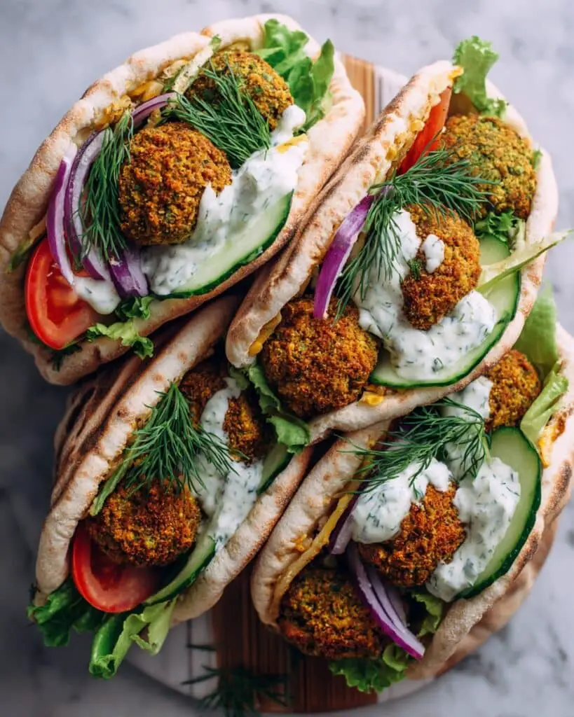 Crispy Falafel Sandwiches Recipe