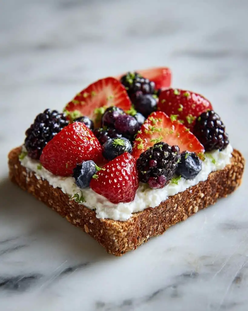 Berry Cottage Cheese Toast Recipe