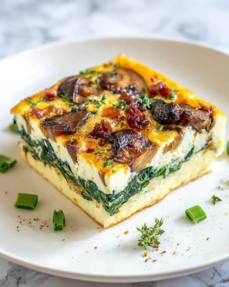 Spinach Mushroom Breakfast Casserole Recipe