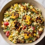Charred Corn Orzo Salad with Scallion Dill Dressing Recipe
