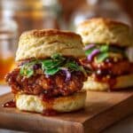 Hot Honey Chicken Biscuit Sandwiches Recipe