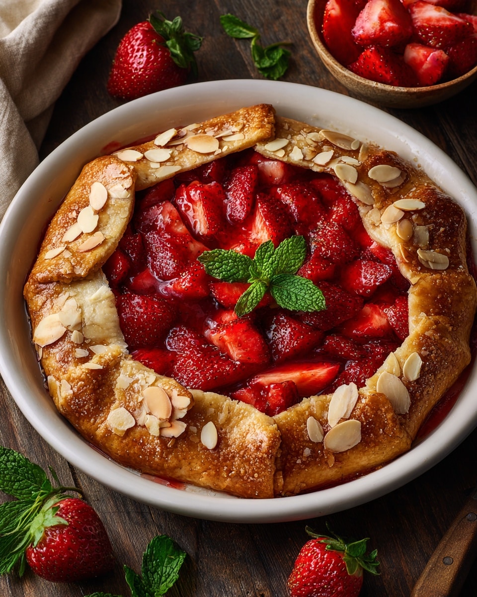 Solid Color Pop Its Strawberry Galette: Buttery, Rustic & Irresistible