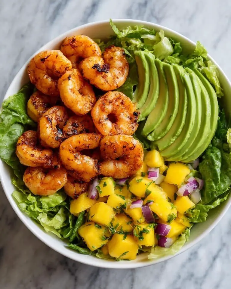 Healthy Shrimp Avocado Bowls with Mango Salsa Recipe