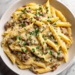 Creamy High Protein Beef Pasta Recipe