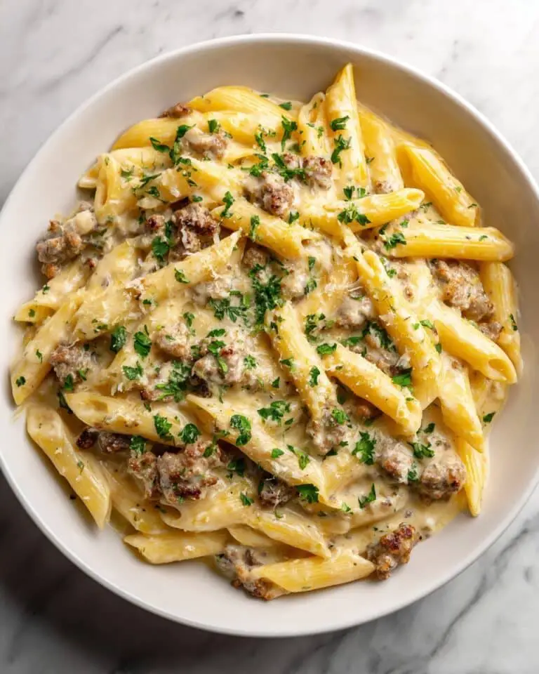 Creamy High Protein Beef Pasta Recipe