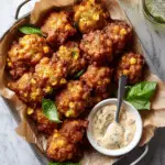 Jalapeño Cheddar Corn Fritters with Chipotle Aioli Recipe
