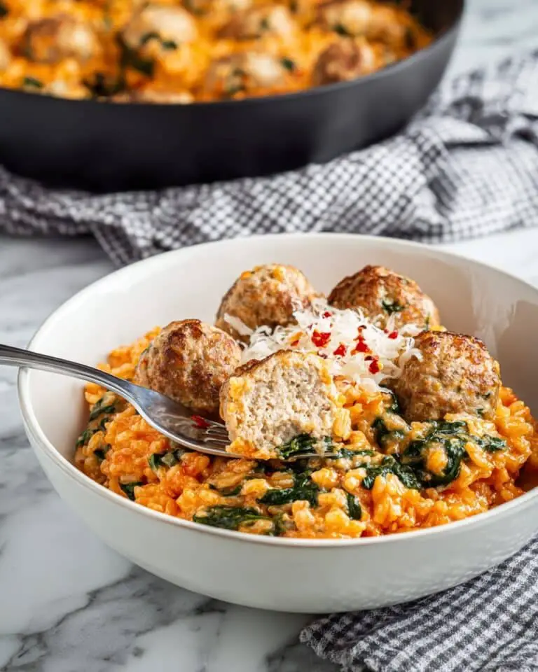 Marry Me Chicken Meatballs with Risoni (Orzo) Recipe