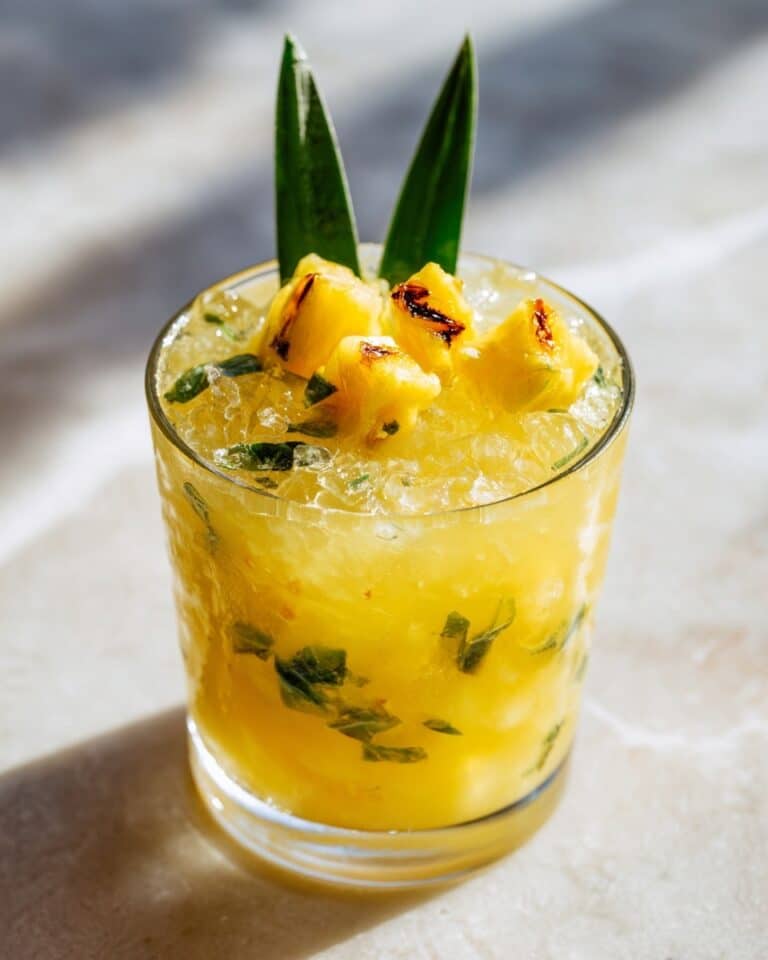 Pineapple Basil Smash Cocktail Recipe