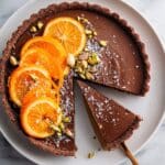 Chocolate Tart with Orange Marmalade and Pistachios Recipe